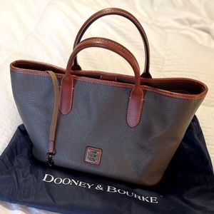 Dooney and Burke Grey Leather Brielle Tote in excellent condition.